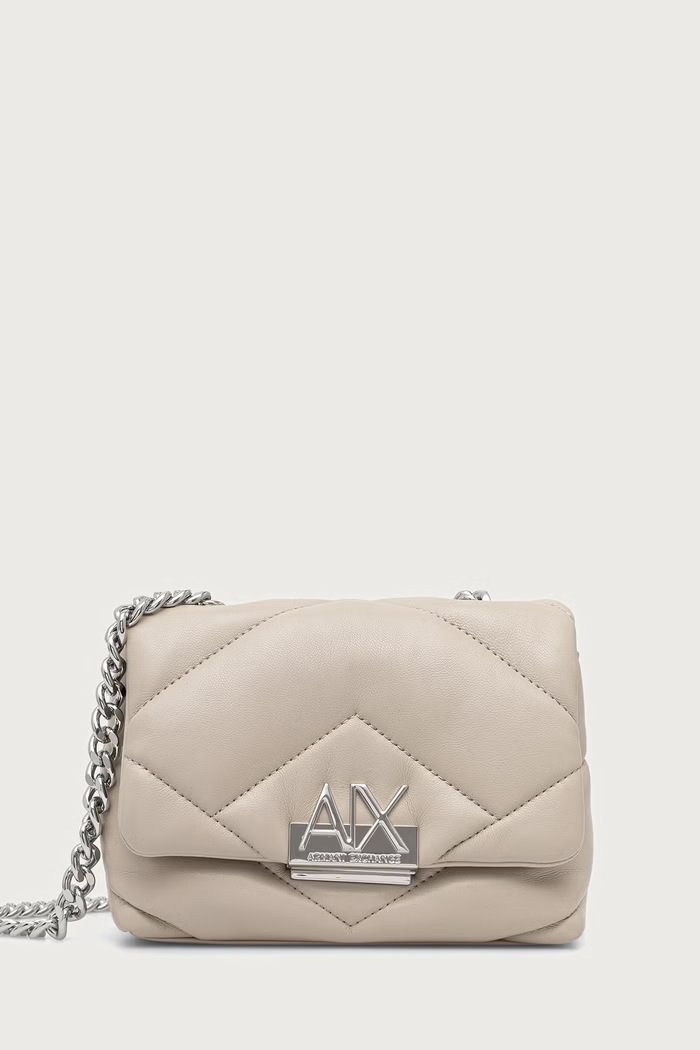 Armani Exchange crossbody kabelka dámska z imitácie kože béžová XW000357.AF26568
