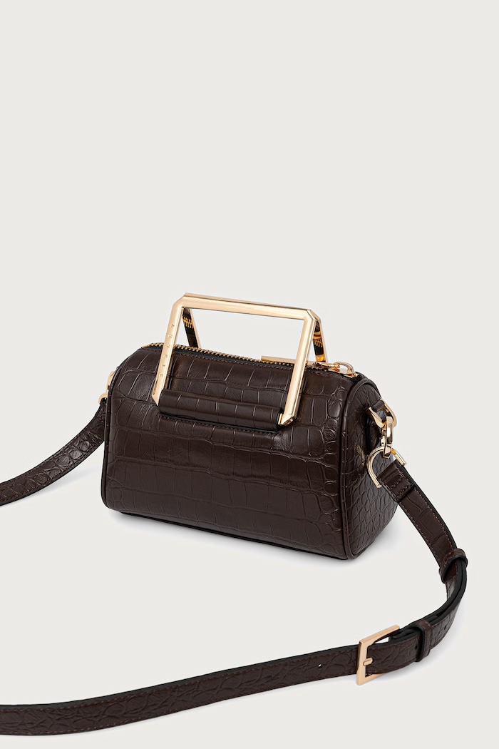 Akcesoria Sisley Torebka crossbody damska z imitacji skóry 6ITLWY06X brązowy
