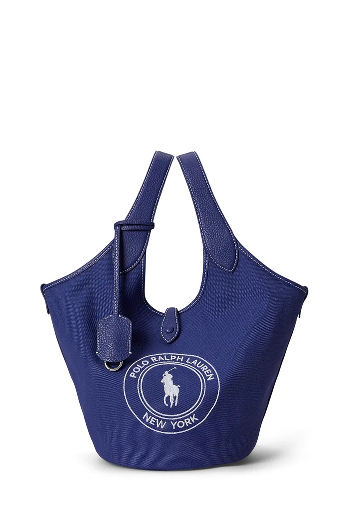 Polo Ralph Lauren torebka tote damska bawełniana niebieski 428P23827