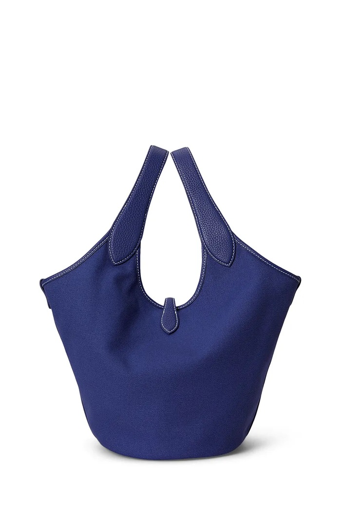 Polo Ralph Lauren torebka tote damska bawełniana 428P23827 niebieski AW26