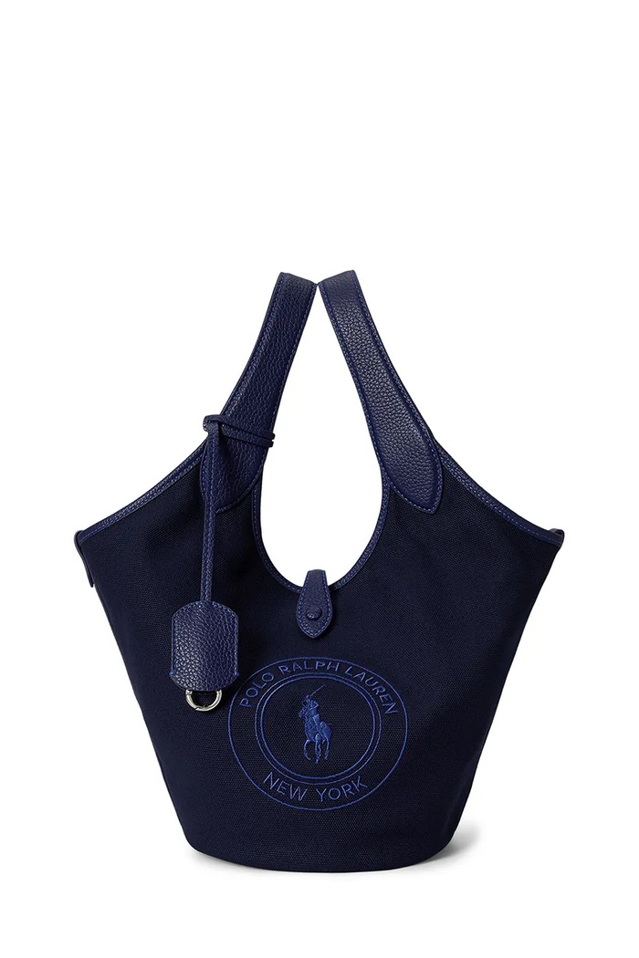 Polo Ralph Lauren torebka tote damska bawełniana granatowy 428P23827