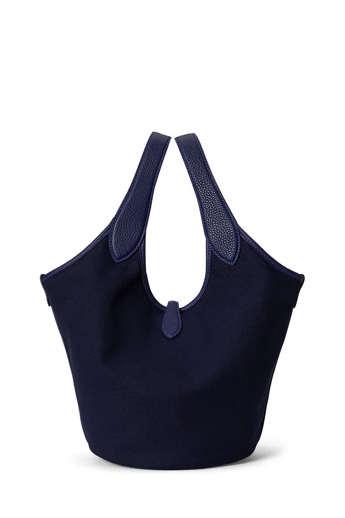 Polo Ralph Lauren torebka tote damska bawełniana 428P23827 granatowy AW26