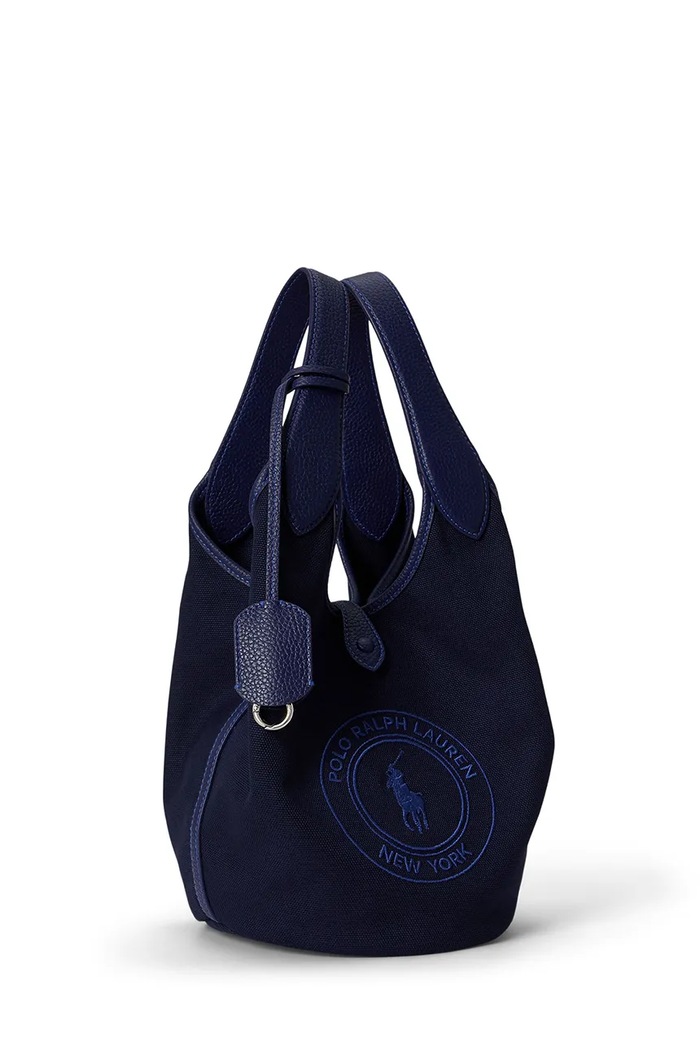 Akcesoria Polo Ralph Lauren torebka tote damska bawełniana 428P23827 granatowy