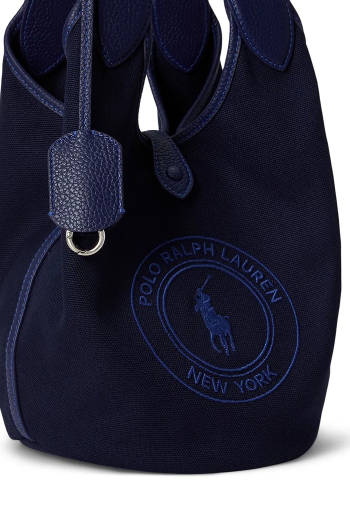 Polo Ralph Lauren torebka tote damska bawełniana granatowy 428P23827