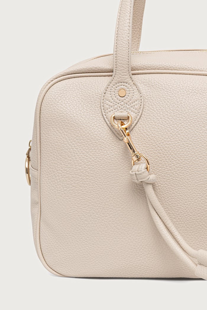 Akcesoria United Colors of Benetton Torebka shopper damska z imitacji skóry 641BVY03I beżowy