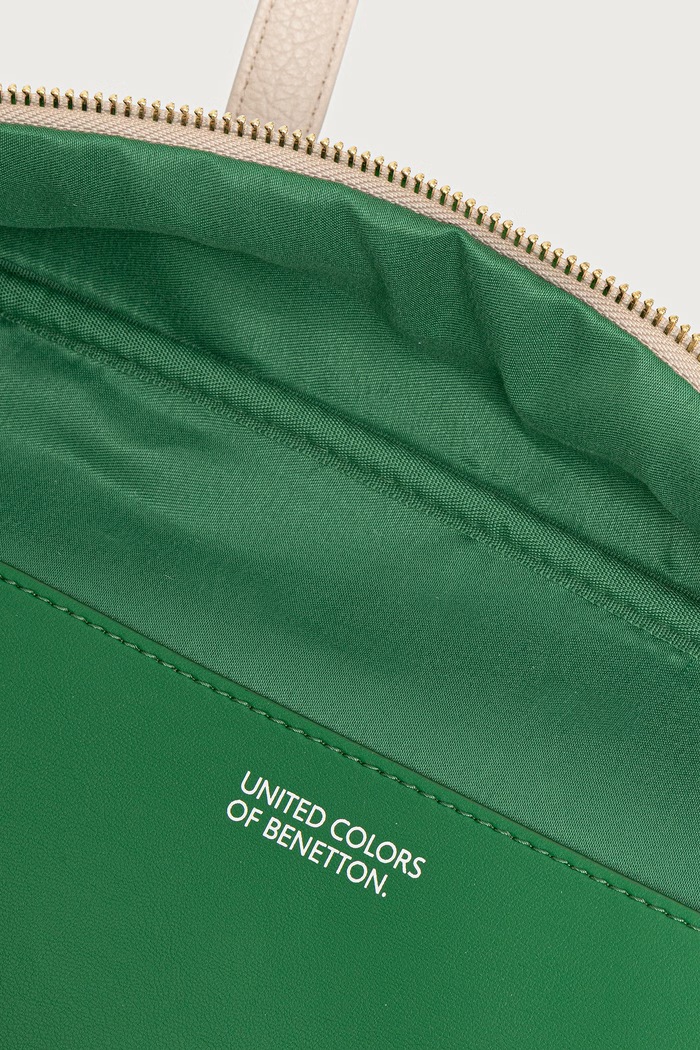 Torebka shopper damska z imitacji skóry United Colors of Benetton 641BVY03I beżowy