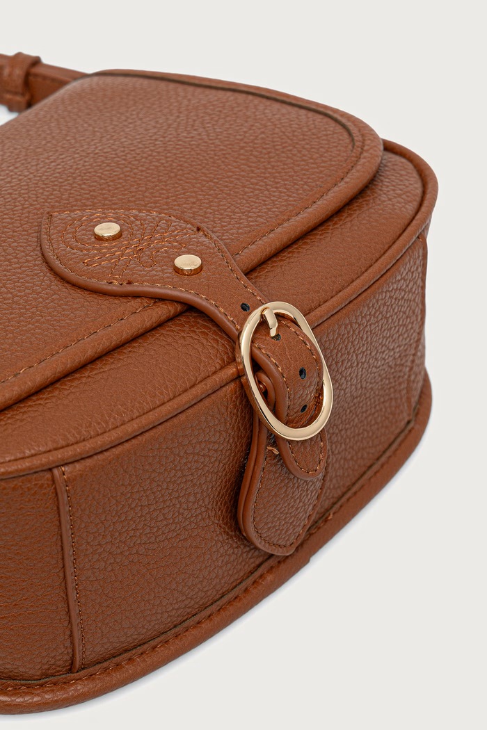 Crossbody torbica ženska iz umetnega usnja United Colors of Benetton 6XFZVY03G rjava