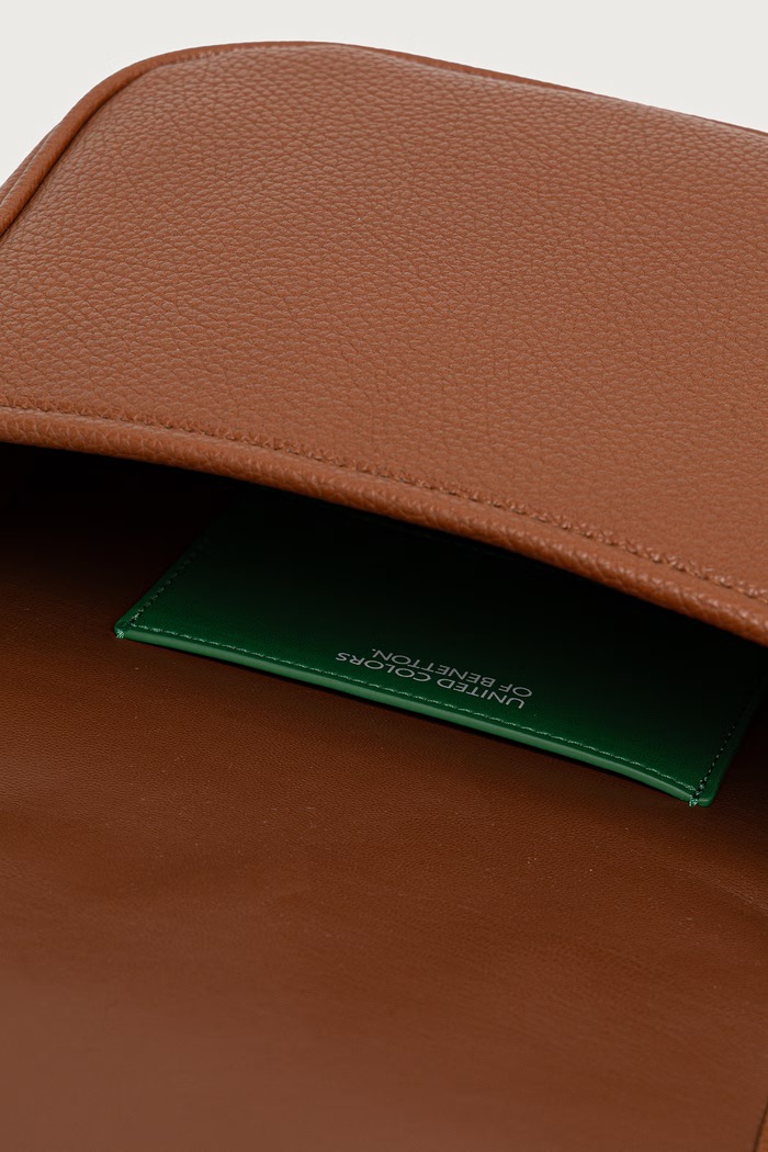 Crossbody torbica ženska iz umetnega usnja United Colors of Benetton rjava 6XFZVY03G