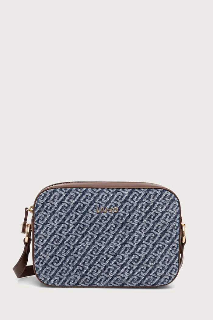 Liu Jo Torebka crossbody damska z bawełną granatowy AF6211.T703A