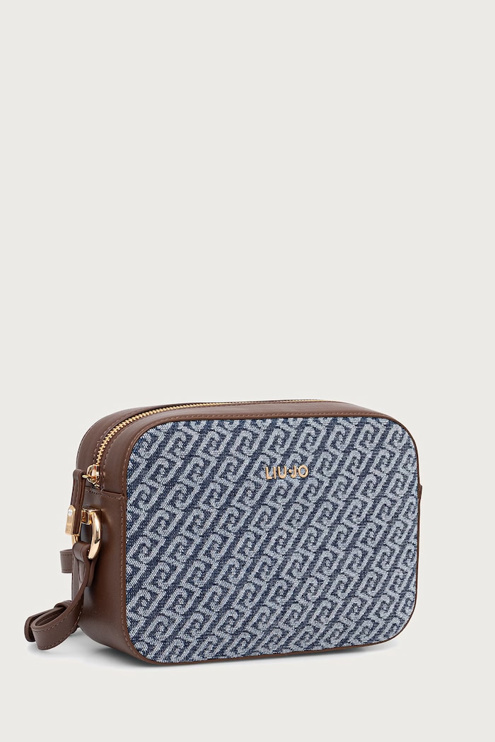 Liu Jo Torebka crossbody damska z bawełną AF6211.T703A granatowy AW26
