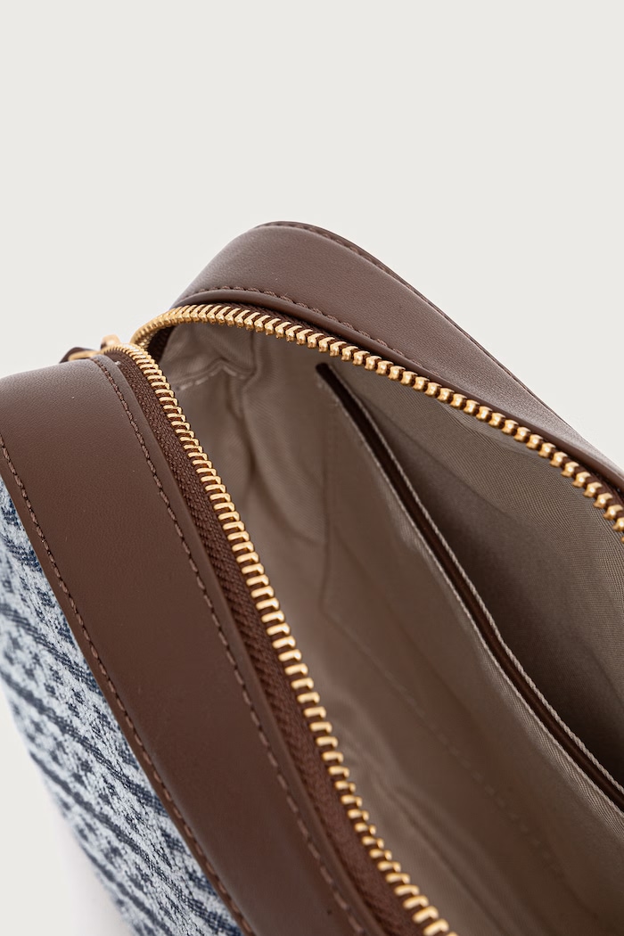 Torebka crossbody damska z bawełną Liu Jo granatowy AF6211.T703A
