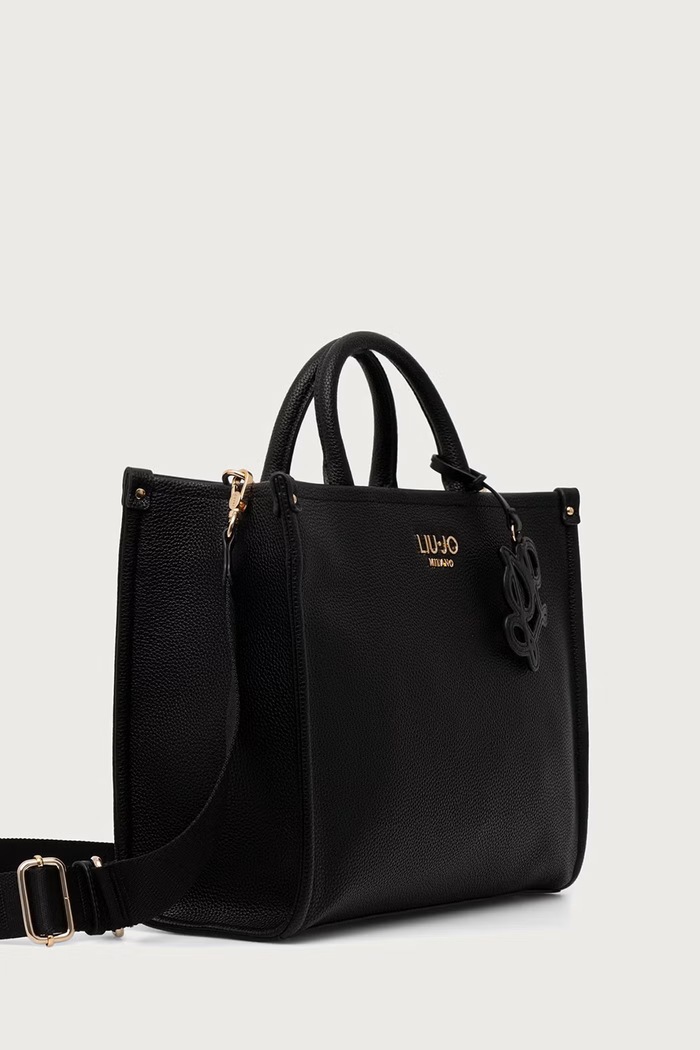 Akcesoria Liu Jo torebka tote damska z imitacji skóry AF6206.ES039 czarny