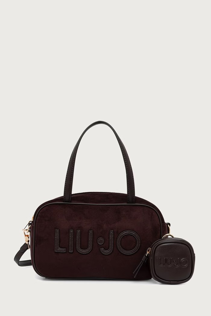Liu Jo Torebka crossbody damska z imitacji zamszu brązowy AF6118.T711A