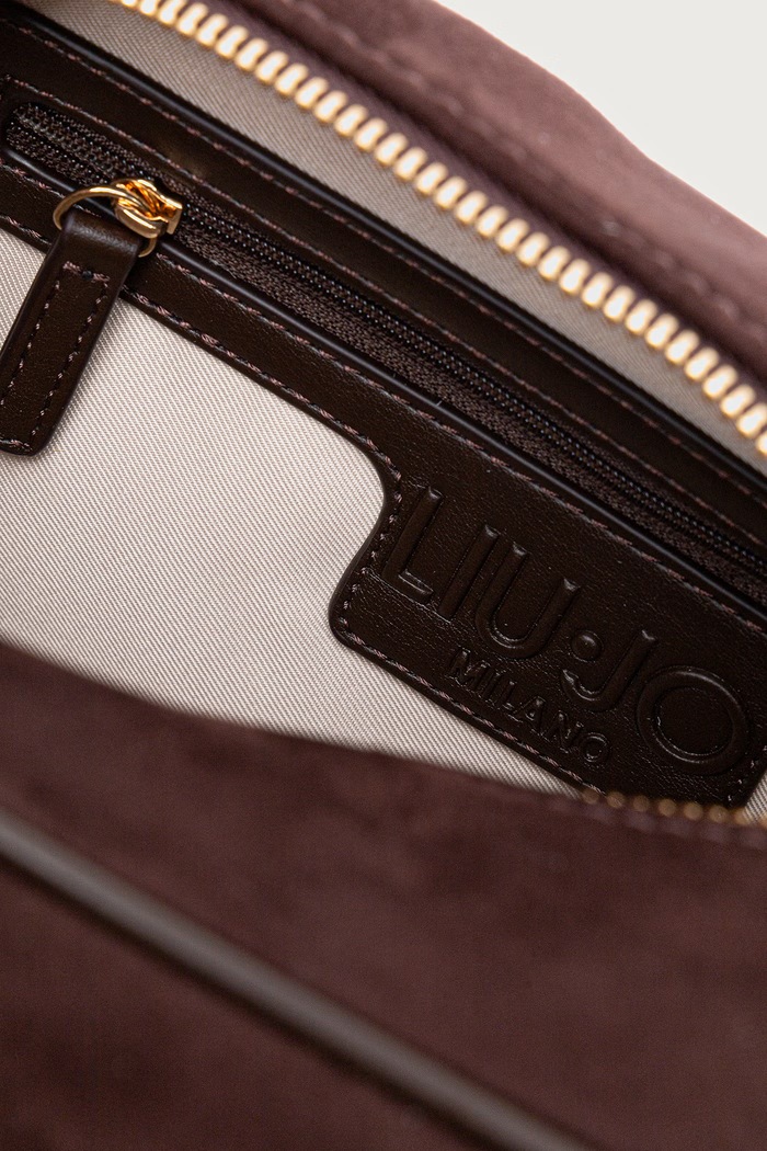 Torebka crossbody damska z imitacji zamszu Liu Jo brązowy AF6118.T711A