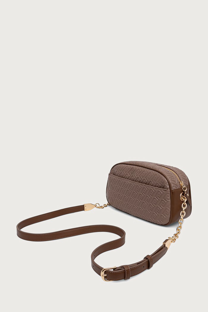 Akcesoria Liu Jo torebka crossbody damska z imitacji skóry AF6106.E1141 brązowy