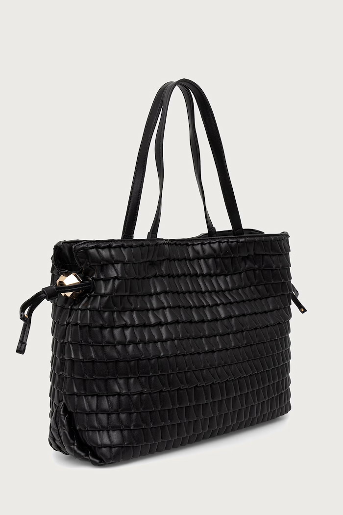Liu Jo Torebka shopper damska z imitacji skóry AF6098.E1169 czarny AW26