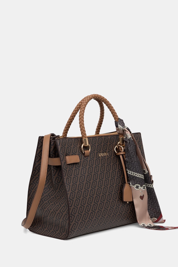 Liu Jo torebka shopper damska z imitacji skóry AF6086.E1137 brązowy AW26