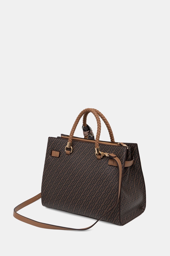 Akcesoria Liu Jo torebka shopper damska z imitacji skóry AF6086.E1137 brązowy