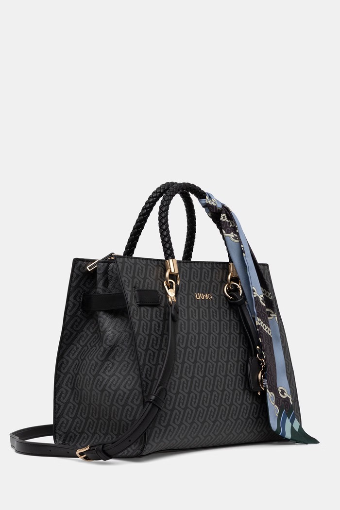 Liu Jo torebka shopper damska z imitacji skóry AF6086.E1137 czarny AW26