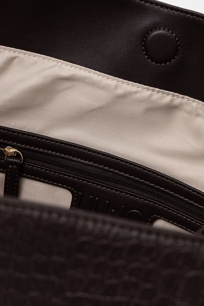 Liu Jo torebka shopper damska z imitacji skóry AF6057.ES042 brązowy