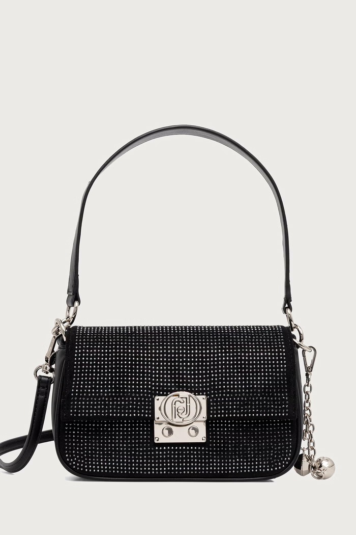 Liu Jo Torebka crossbody damska z imitacji zamszu czarny AF6055.T765A