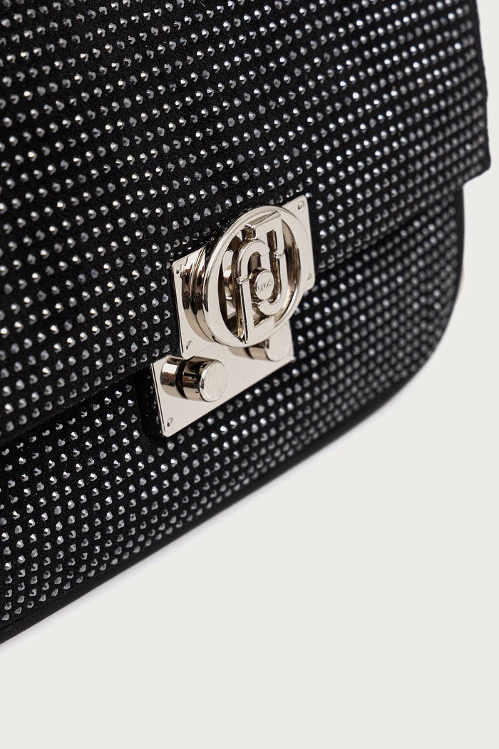 Torebka crossbody damska z imitacji zamszu Liu Jo AF6055.T765A czarny