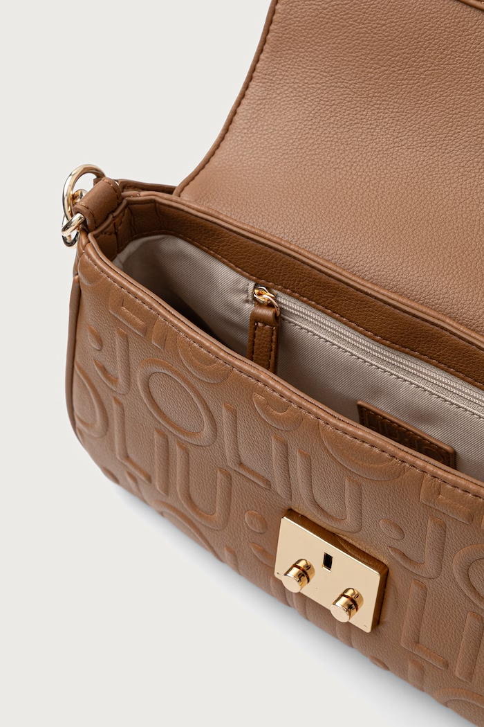 Torebka crossbody damska z imitacji skóry Liu Jo brązowy AF6053.E1167