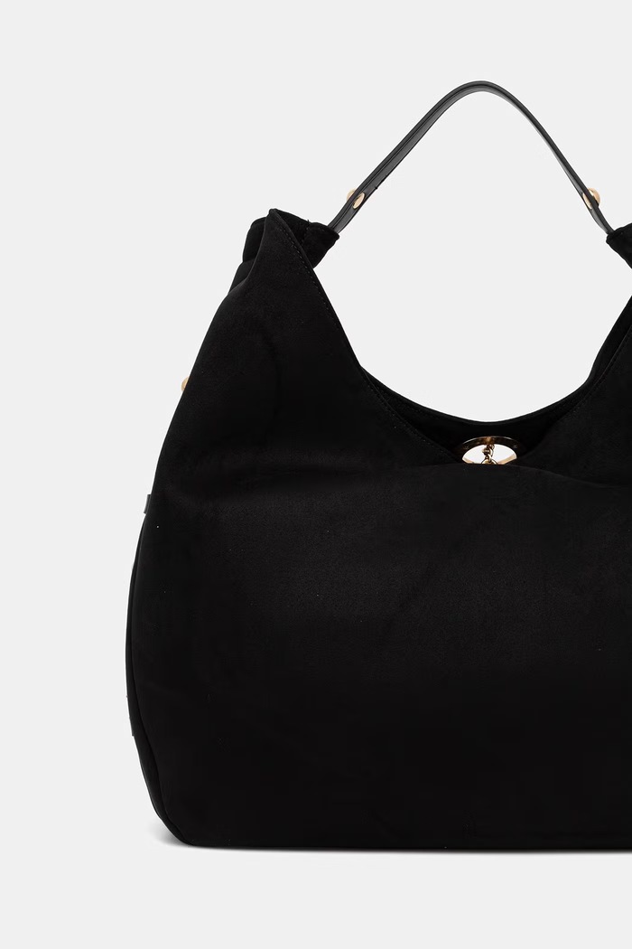 Akcesoria Liu Jo torebka hobo damska z imitacji zamszu AF6029.T711A czarny