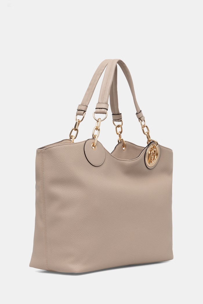 Liu Jo torebka tote damska z imitacji skóry AF6025.ES039 beżowy AW26