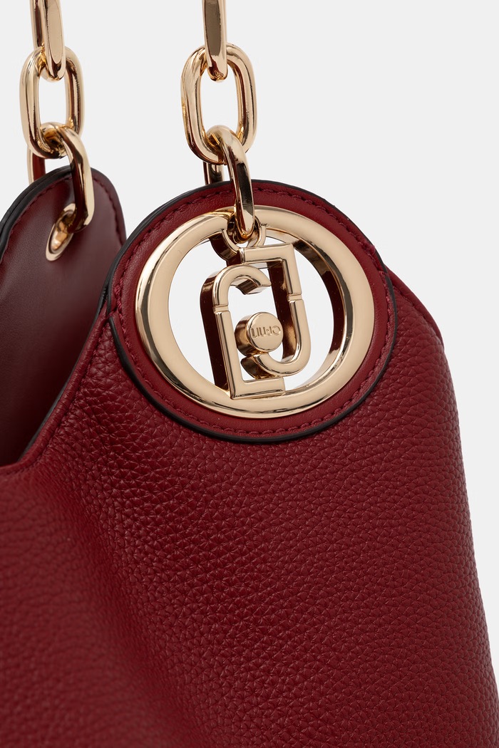 Liu Jo torebka shopper damska z imitacji skóry czerwony AF6024.ES039