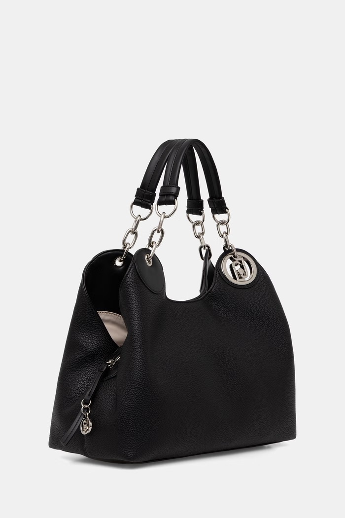 Liu Jo torebka shopper damska z imitacji skóry AF6024.ES039 czarny AW26