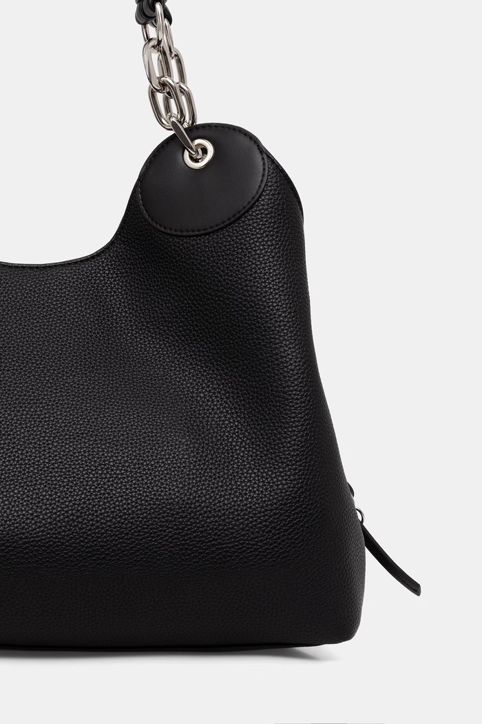 Akcesoria Liu Jo torebka shopper damska z imitacji skóry AF6024.ES039 czarny