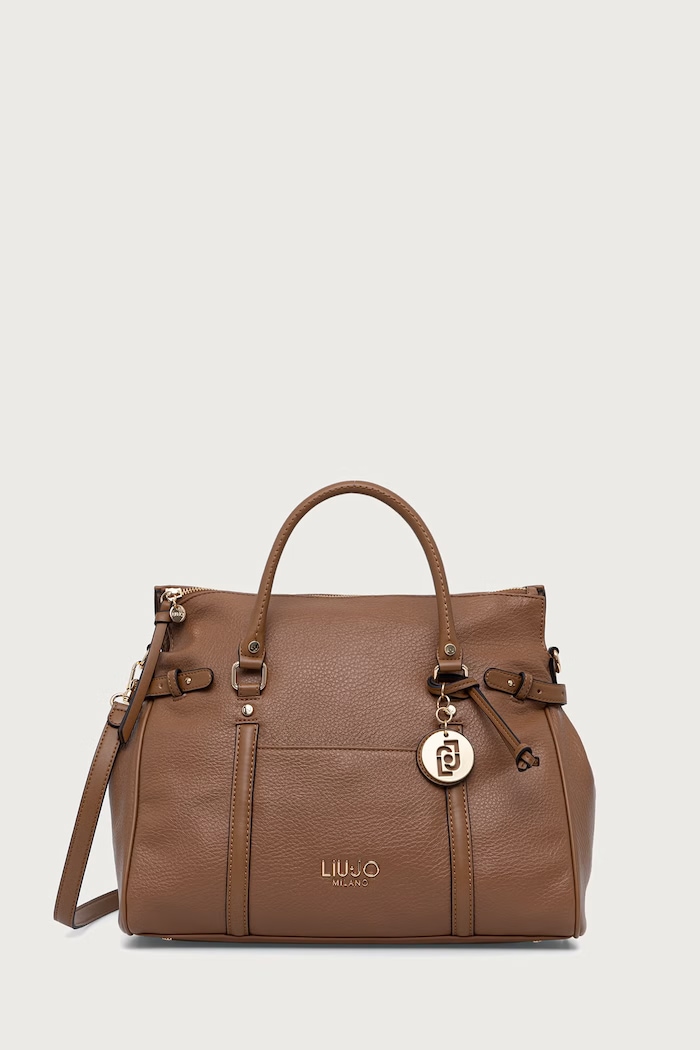 Liu Jo Torebka shopper damska z imitacji skóry brązowy AF6019.E1109