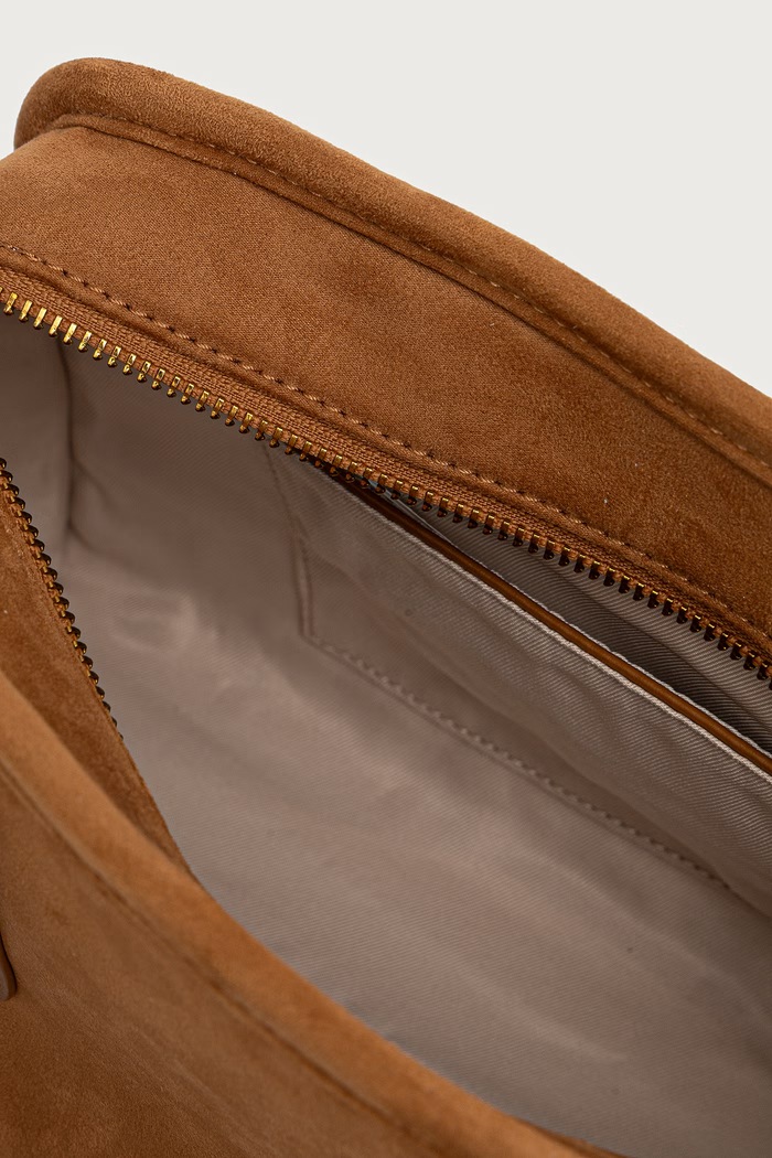 Torebka crossbody damska z imitacji zamszu Liu Jo AF6006.T711A brązowy