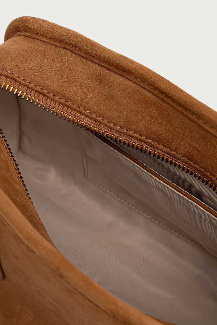 Torebka crossbody damska z imitacji zamszu Liu Jo AF6006.T711A brązowy