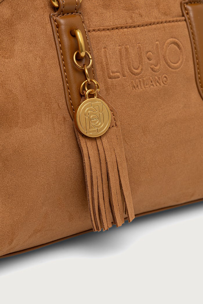 Torebka crossbody damska z imitacji zamszu Liu Jo brązowy AF6006.T711A