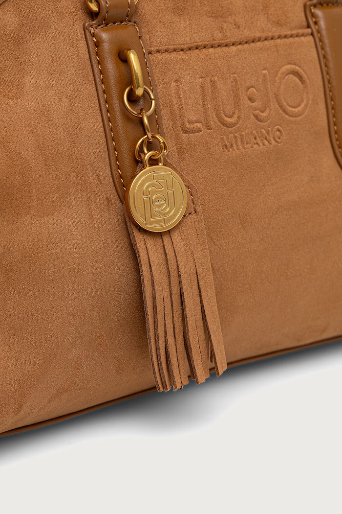 Torebka crossbody damska z imitacji zamszu Liu Jo brązowy AF6006.T711A