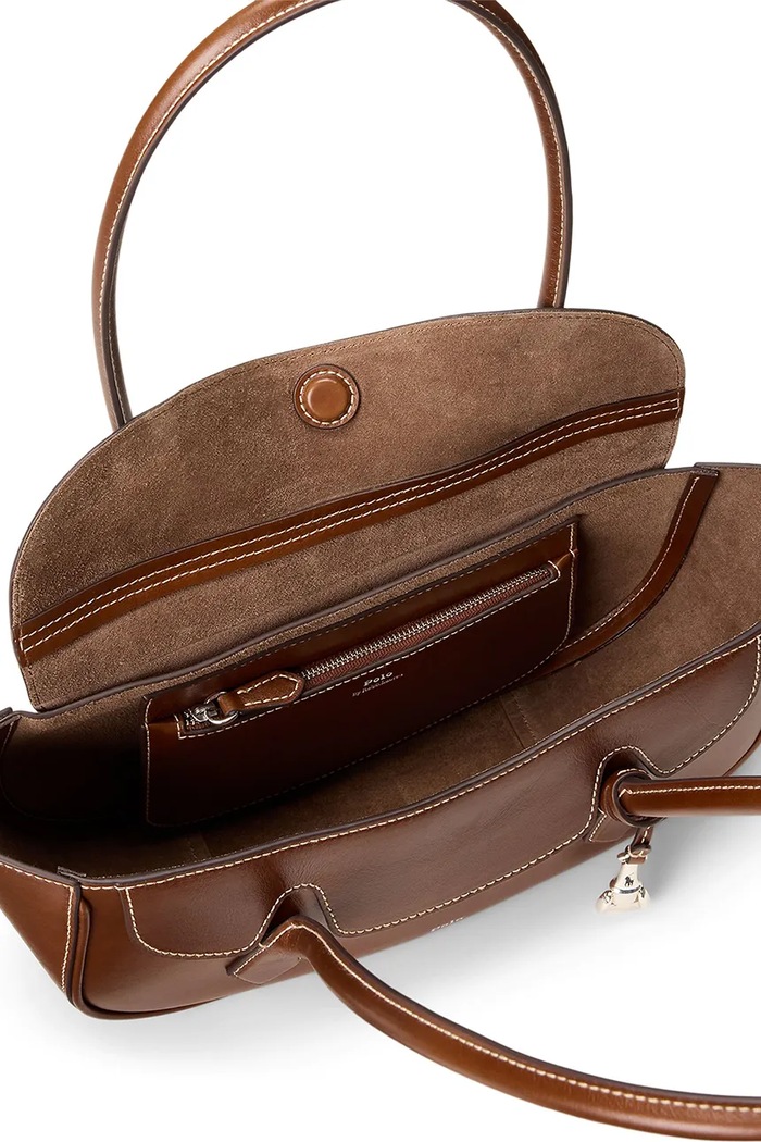 Polo Ralph Lauren torebka damska skórzana brązowy 428P14300