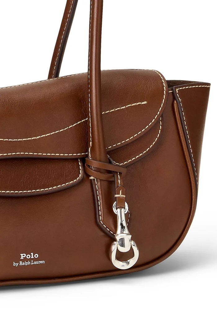 Polo Ralph Lauren torebka damska skórzana 428P14300 brązowy