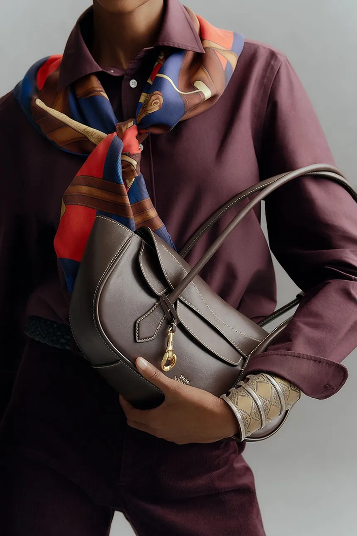Polo Ralph Lauren Torebka damska skórzana 428P14300 brązowy AW26