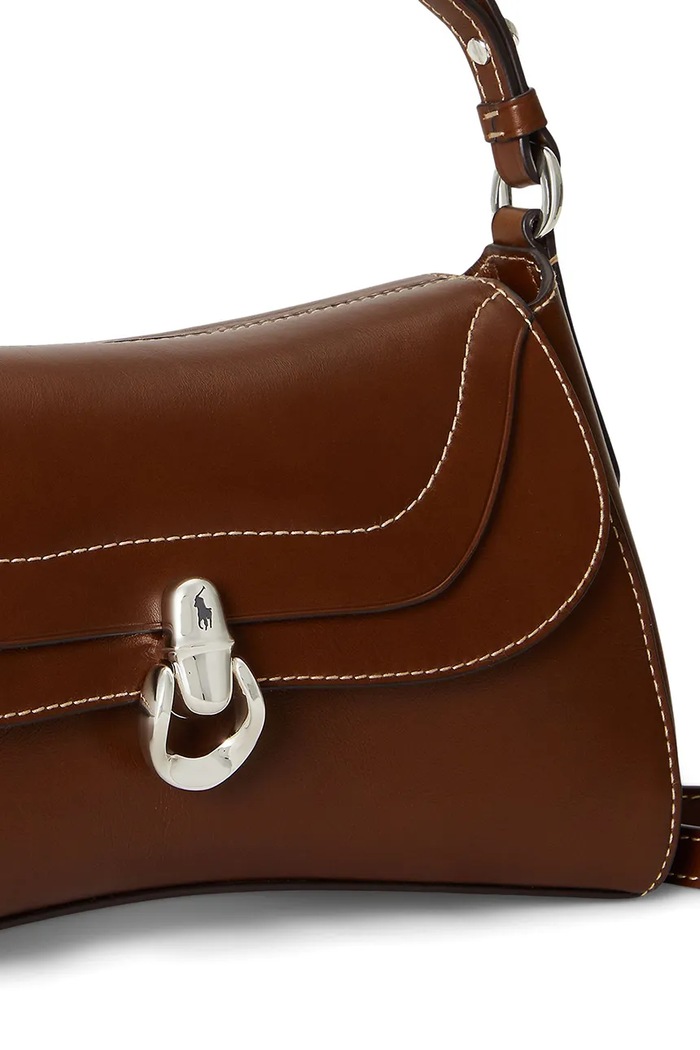 Polo Ralph Lauren torebka crossbody damska skórzana 428P14299 brązowy