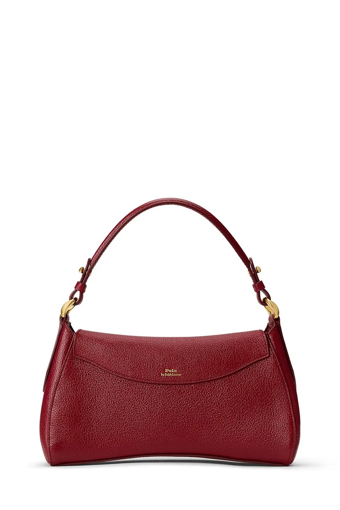 Polo Ralph Lauren torebka crossbody damska skórzana 428P14296 bordowy AW26