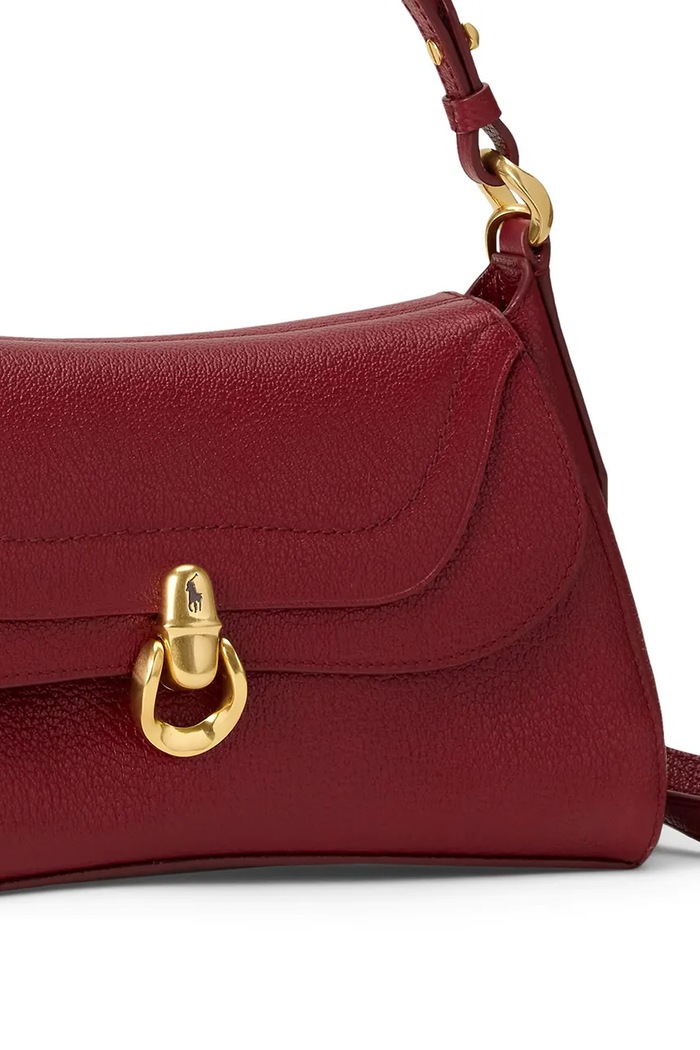 Polo Ralph Lauren torebka crossbody damska skórzana 428P14296 bordowy