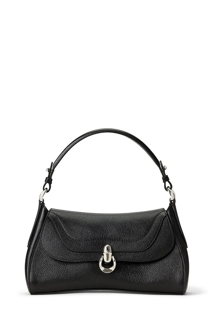 Polo Ralph Lauren Чанта crossbody дамска от кожа черен 428P14296