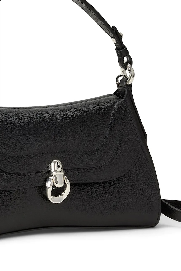 Polo Ralph Lauren Torebka crossbody damska skórzana 428P14296 czarny AW26