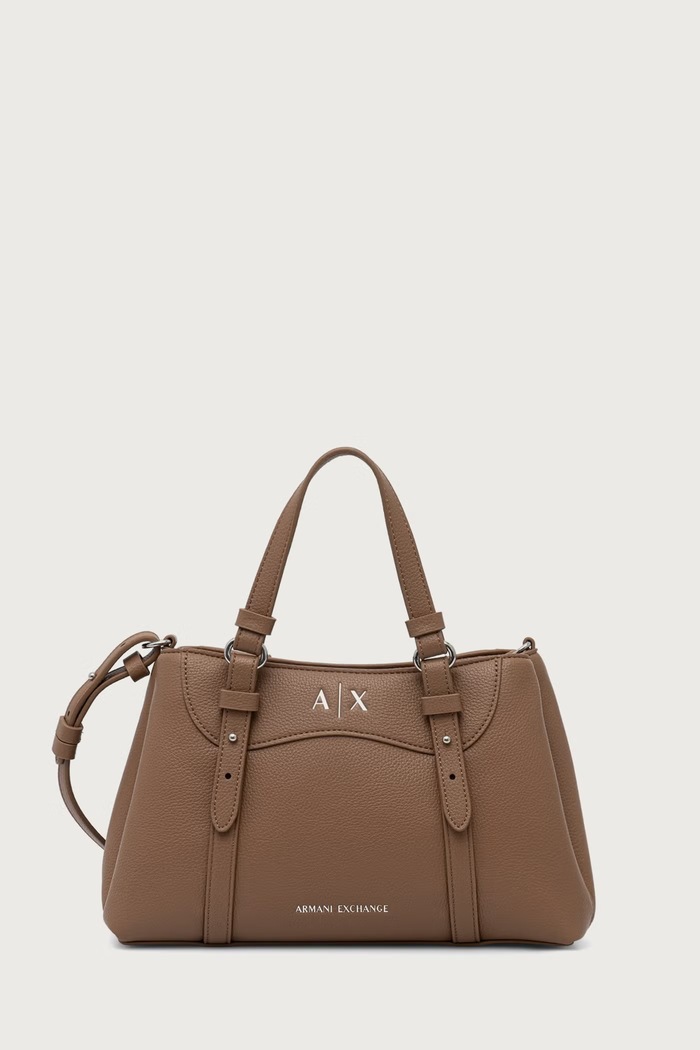 Armani Exchange Torebka crossbody damska z imitacji skóry beżowy XW003061.AF26578