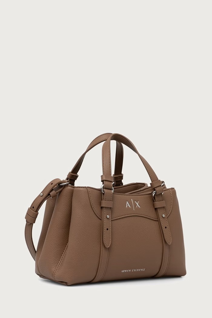 Armani Exchange Torebka crossbody damska z imitacji skóry XW003061.AF26578 beżowy AW26
