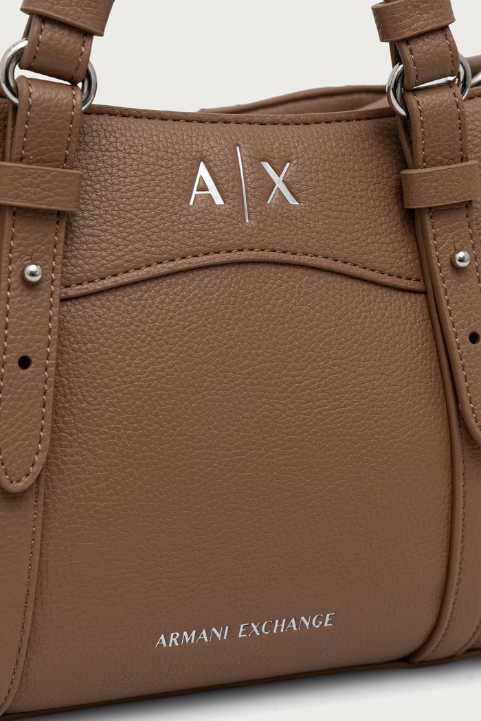 Torebka crossbody damska z imitacji skóry Armani Exchange XW003061.AF26578 beżowy