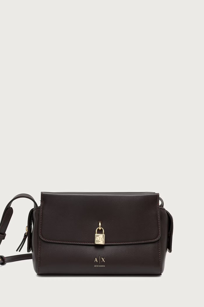 Armani Exchange чанта crossbody дамска от имитация на кожа кафяв XW003056.AF28605