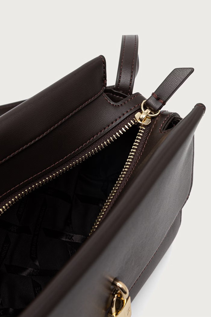 Armani Exchange чанта crossbody дамска от имитация на кожа кафяв XW003056.AF28605